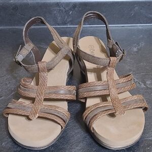 Bearpaw brown Slingback Sandals size 8